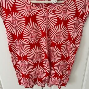 Joie Red and White Floral Women's Blouse